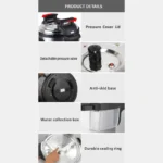 Commercial Smart 40L Large Capacity Automatic Digital Control Cooking Time Presetting Stainless Steel Electric Pressure Cooker - Image 5