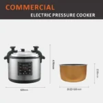 Commercial Smart 40L Large Capacity Automatic Digital Control Cooking Time Presetting Stainless Steel Electric Pressure Cooker - Image 2